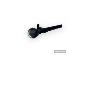 BLACK CURTAIN POLE WITH BALL END 25MMX1.5M