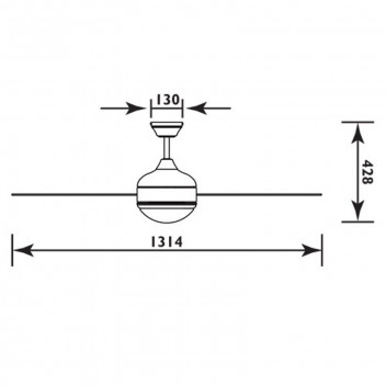 EUROLUX 3 BLADE CEILING FAN