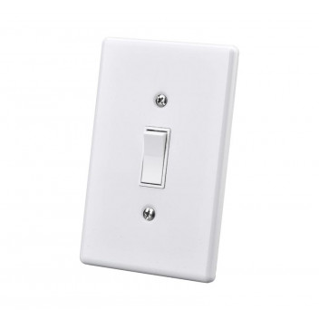 ELECTRICMATE WHITE 1LEVER 1WAY STEEL SWITCH 50X100MM