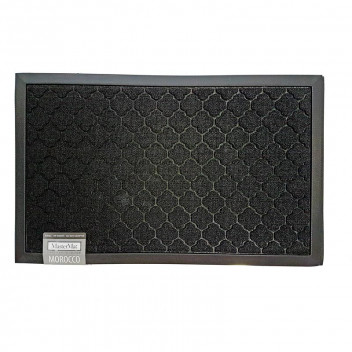 MASTERMAT BLACK MOROCCO EXTERIOR COVERED INTERIOR MAT 450X750MM