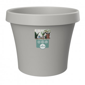 SEBOR LIGHT GREY PLASTIC POT 25CM