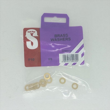 FLAT BRASS WASHER 5MM 10PER PACK