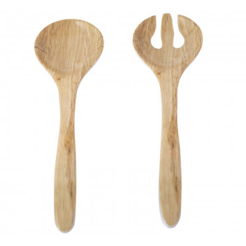 NATURE NEUTRAL MELAMINE SPOON AND FORK SALAD SET