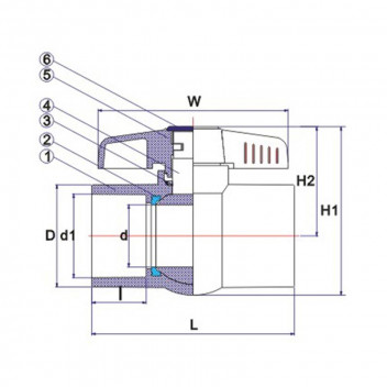 PVC COMPACT THREADED BALL VALVE 50MM