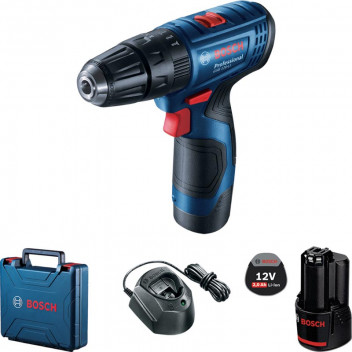 BOSCH CORDLESS DRILL KIT WITH CHARGER AND CASE 12V 2X 2.0AH