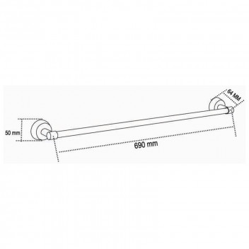DESIGNER TOWEL RAIL 700MM