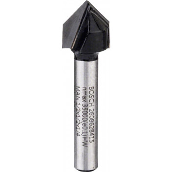 BOSCH 90DEGREE V GROOVE ROUTER BIT D1 12.7MM L 12.7MM G 45MM