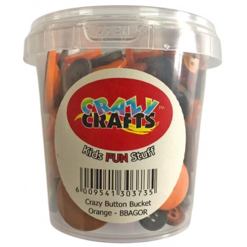 BUTTON CRAFT TUB ORANGE