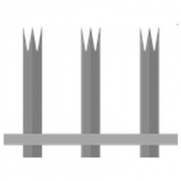 PICKETS+SLOTTED CHANNEL UNCOATED 3SPIKE PALISADE PANEL 3M X1.8M