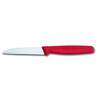 VICTORINOX PARING KNIFE WAVY EDGE RED 8CM