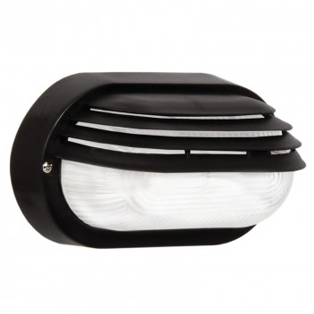 BRIGHTSTAR BLACK OVAL PVC EYE LID BULKHEAD WITH GLASS