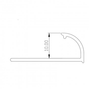 LEAD QUADRANT EDGE TRIM DECOR  10MM X 2.5M