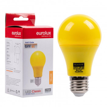 EUROLUX LED BULB A60 E27 7WATT YELLOW