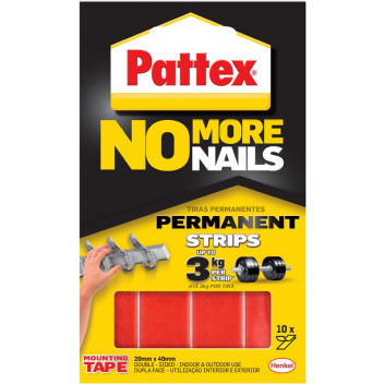 ADHESIVE NO NORE NAILS 2605049 REMOVEABLE MOUNT STRIPS  TO 3KG PATTEX