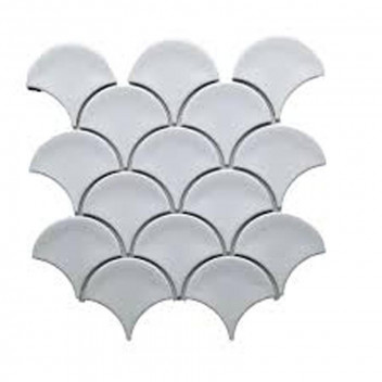 FAN CHALK LINEN PORCELAIN MOSAIC 273X157MM