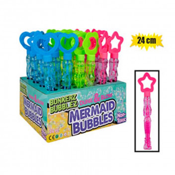 MERMAID WAND BUBBLE PARTY 24CM