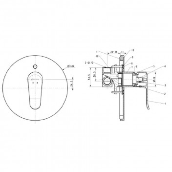 COBRA AMAZON CONCEALED SHOWER MIXER