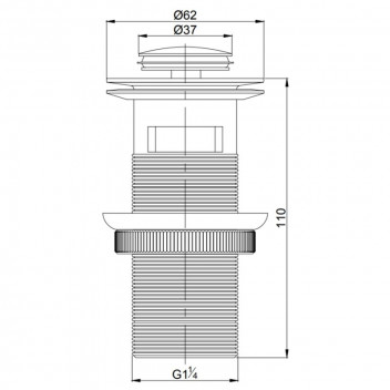 GIO BATH WASTE 32X110MM SLOTTED