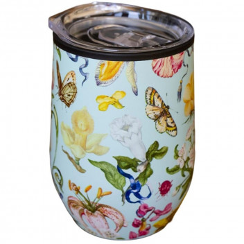DOUBLE WALL FLORAL TIME TRAVEL MUG