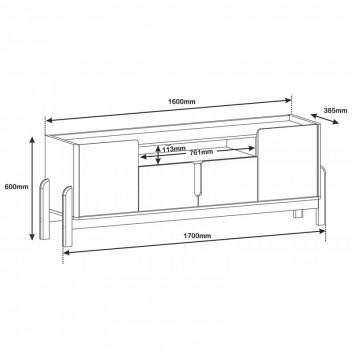 4 DOORS LIZZ TV STAND 1.70M 60INCH