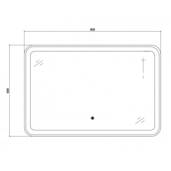 CLEAR CUBE LED MIRROR