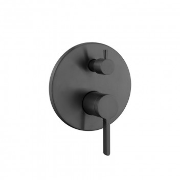 BIJIOU LAVOE GUNMETAL CONCEALED BATH AND SHOWER MIXER WITH DIVERTER