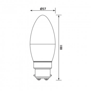 EUROLUX LED CANDLE BULB FROSTED B22 6W 5000K