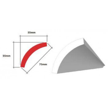 COVE CORNICE EPS 55MM X 55MM X 75MM 4 X2M PER PACK
