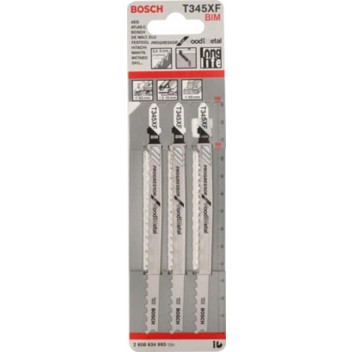 BOSCH T-SHANK JIGSAW BLADES WOOD & METAL 345MM PROGRESS 3PC