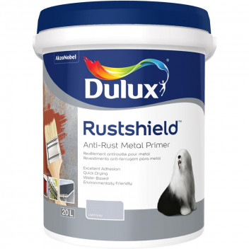 PRIMER METAL WATERBASED RUSTSHIELD RED OXIDE 5L DULUX