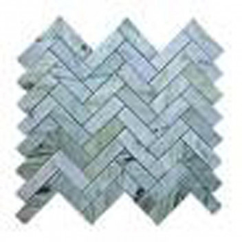 PEWTER GREEN HERRINGBONE POLISHED MOSAIC 281X281MM