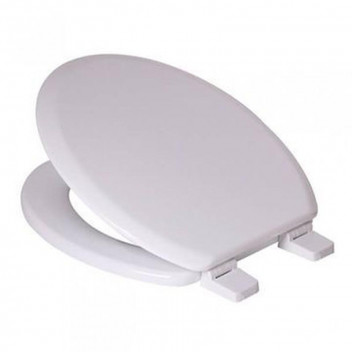 REGAL NYLON HINGE WHITE WOOD TOILET SEAT
