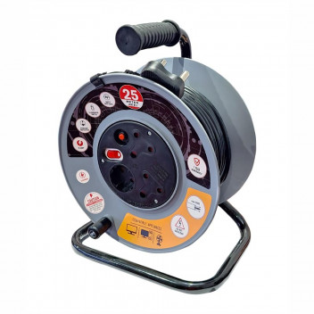 ELECTRICMATE 25M 10AMP PLASTIC EXTENTION REEL