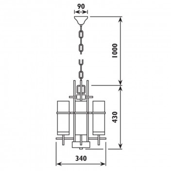 EUROLUX 4XE14 BROWN ALBERTO CHANDELIER