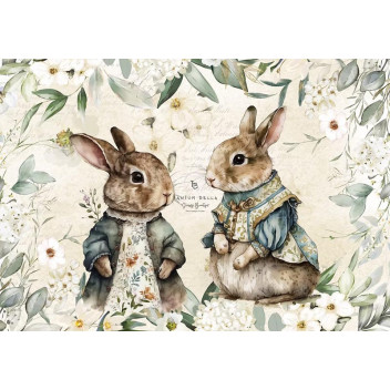 DECOUPAGE VINTAGE BUNNY FIELDS A4