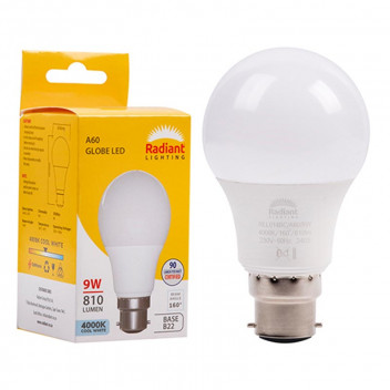 RADIANT LED BULB A60 B22 9W 4000K