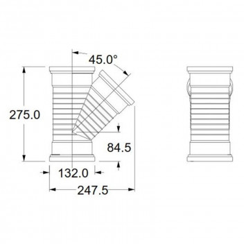 EUROCELT SUNRIDGE UG 110MM JUNCTION 45DEG PLAIN EUROFIT