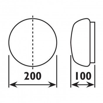 RADIANT ROUND WHITE CHEESE CAKE CEILING LIGHT 230V