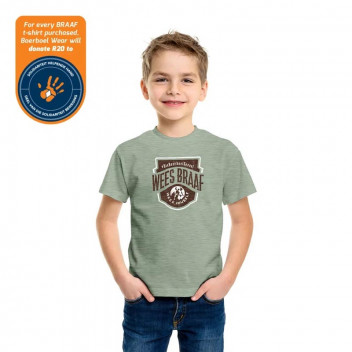 BOERBOEL 7 TO 8 MELANGE GREEN KIDS T-SHIRT
