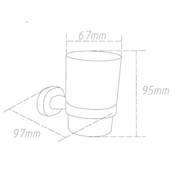 HOLDER TUMBLER TOOTHBRUSH ZENNA BLACK