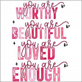 WORTHY BEAUTIFUL VINYL CRAFT UV DTF STICKER