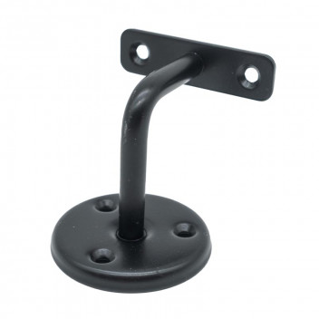 POWDER COATED STEEL BLACK HANDRAIL 90 DEGREE 64MM