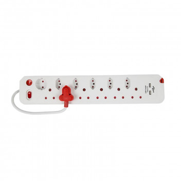 ELECTRICMATE 12 WAY MULTIPLUG WITH SINGLE SWITCH AND 2.1USB AND SURGE