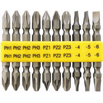 TORK CRAFT S/D DBL.END SET PH/PZ/SL 10PCE