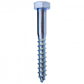 SAFETOP ZINC HEXAGON COACH SCREW 10X60MM 15PER PACK