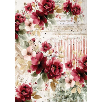 CHERISHED BLOOMS DECOUPAGE A3
