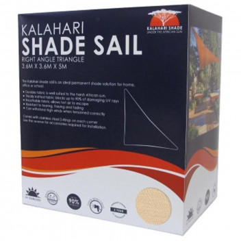 KALAHARI SHADE RIGHT ANGLE TRIANGLE SAND SAIL 3.6M