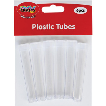 CRAFT PLASTIC TUBES 75X13MM 6PIECE