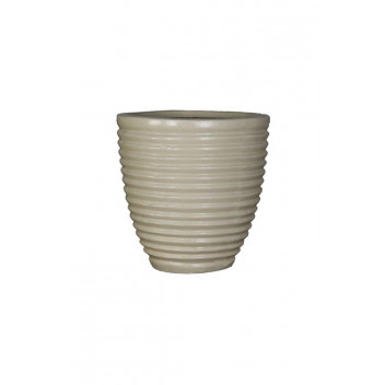 GARDEN SOLUTIONS HONEY LARGE FIBRE CEMENT POT 460X430MM