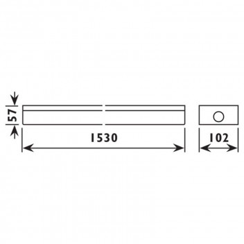 RADIANT 5FT CLOSED CHANNEL KKB25 DOUBLE LED FITTING